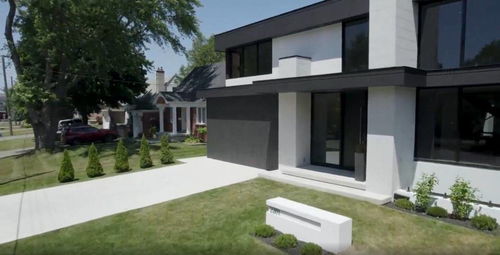 绿树成荫中的简约别墅小屋